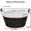 Household Essentials ML-7267 Decorative Wicker Laundry Basket with Handles and Removable Liner | Grey(Brown Wicker)