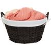 Household Essentials ML-7267 Decorative Wicker Laundry Basket with Handles and Removable Liner | Grey(Brown Wicker)