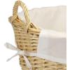 Household Essentials ML-7267 Decorative Wicker Laundry Basket with Handles and Removable Liner | Grey(Natural Wicker)