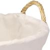 Household Essentials ML-7267 Decorative Wicker Laundry Basket with Handles and Removable Liner | Grey(Natural Wicker)