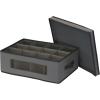 Household Essentials Mug and Tumbler Vision China Storage Box Chest, Gray(Grey)