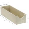 Household Essentials Narrow Organizer Tray 2 Pack, Gray(Cream)