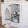 Household Essentials Silver 1239-1 Free Standing Pull Out Cabinet Organizer Shelf | Double, 16.5″ Deep(1 Basket)