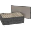 Household Essentials Stackable Jewelry Trays, 3 Varieties, Space for Necklaces, Rings and Earrings, Blended Canvas with Felt Interior, Perfect for Drawers and Closet Shelves, Latte(Graphite)