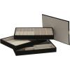 Household Essentials Stackable Jewelry Trays, 3 Varieties, Space for Necklaces, Rings and Earrings, Blended Canvas with Felt Interior, Perfect for Drawers and Closet Shelves, Latte(Black)