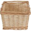 Household Essentials Woven Market Basket, Handwoven Willow Weave, Stylish Handles with Durable Metal Anchors, Classic and Versatile, Attractive, Spacious, Lightweight, Natural(Natural)