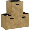 Household Essentials 3 Pack. Premium Fabric Storage Cubes(Paper Cloth Board)