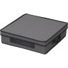 Household Essentials Holiday Charger Plate Storage Box, Holds 12 Charger Plates with Felt Protectors, Red Canvas with Green Trim(Grey)