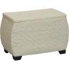 Household Essentials Large Curved Wicker Storage Chest with Liner | Water Hyacinth, Natural(Cream)