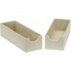 Household Essentials Narrow Organizer Tray 2 Pack, Gray(Cream)