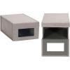 Small Drop Front Shoe Box 2 Pack, Shoe Organizer with Clear Front Panel, Sturdy with Soft Poly-Blended Linen, Gray