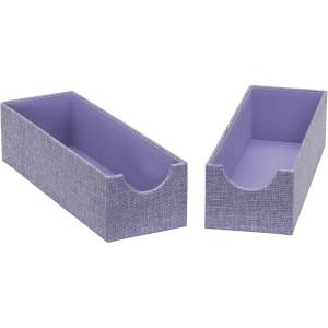 Household Essentials Narrow Organizer Tray 2 Pack, Gray(Iris)