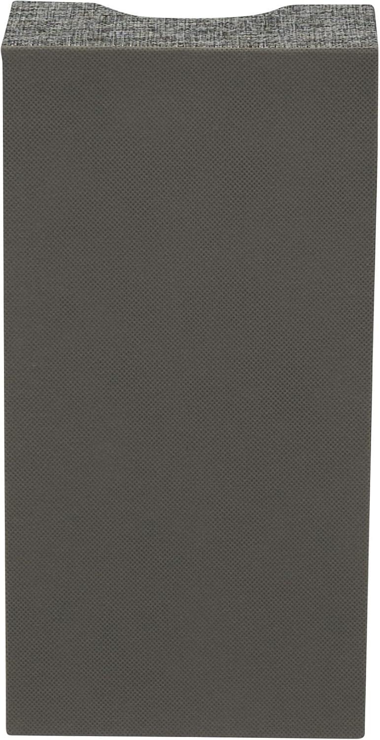 image:imageHousehold Essentials 3Compartment Drawer Organizers Pack of 2 Sturdy Chipboard Base with Soft and Stylish Polyester Linen Covering GraphiteGraphite