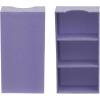 Household Essentials 3-Compartment Drawer Organizers, Pack of 2, Sturdy Chipboard Base with Soft and Stylish Polyester Linen Covering, Graphite(Iris)