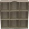 Household Essentials Brown 723-1 Deep 9 Section Drawer Organizer Box for Storage | 12 in x 12 in 3.13(Latte)
