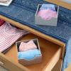 Household Essentials Square Organizer Tray 2 Pack, Small Organizer, Sleek and Stylish, Sturdy Frame with Fabric Covering, Gray