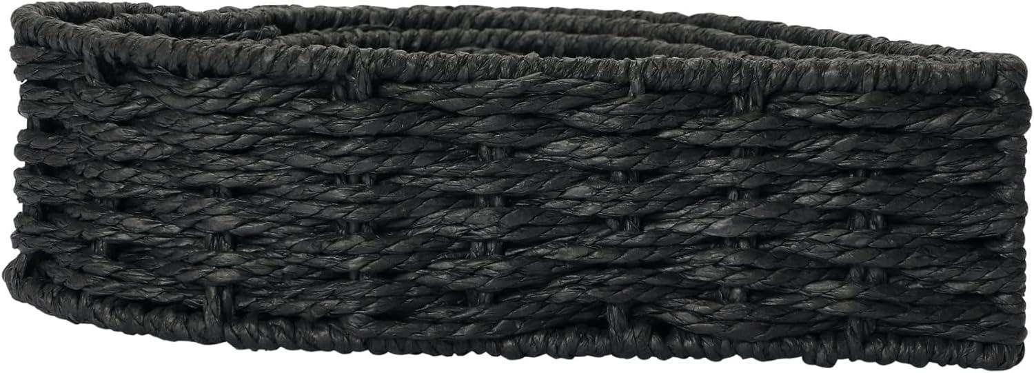 image:imageHousehold Essentials Nesting Paper Rope Heart Baskets Black Set of 3Black