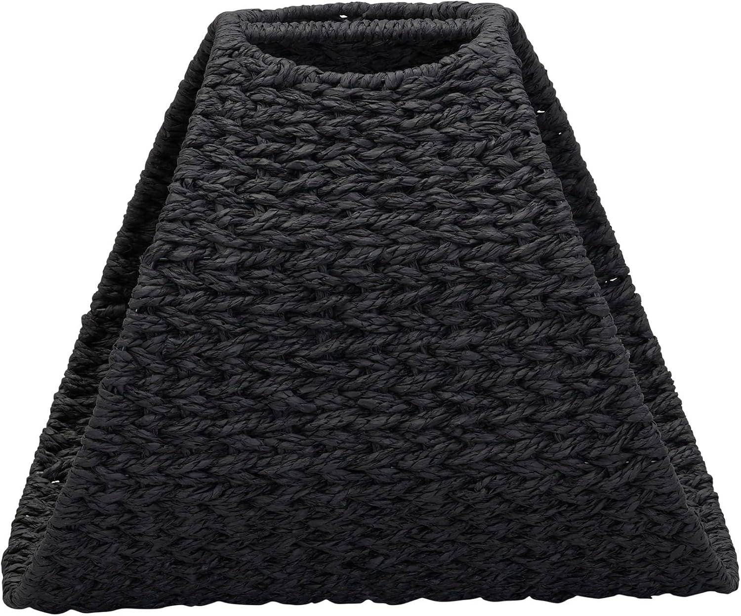 image:imageHousehold Essentials Oval Magazine Rack Stained HyacinthBlack Paper Rope