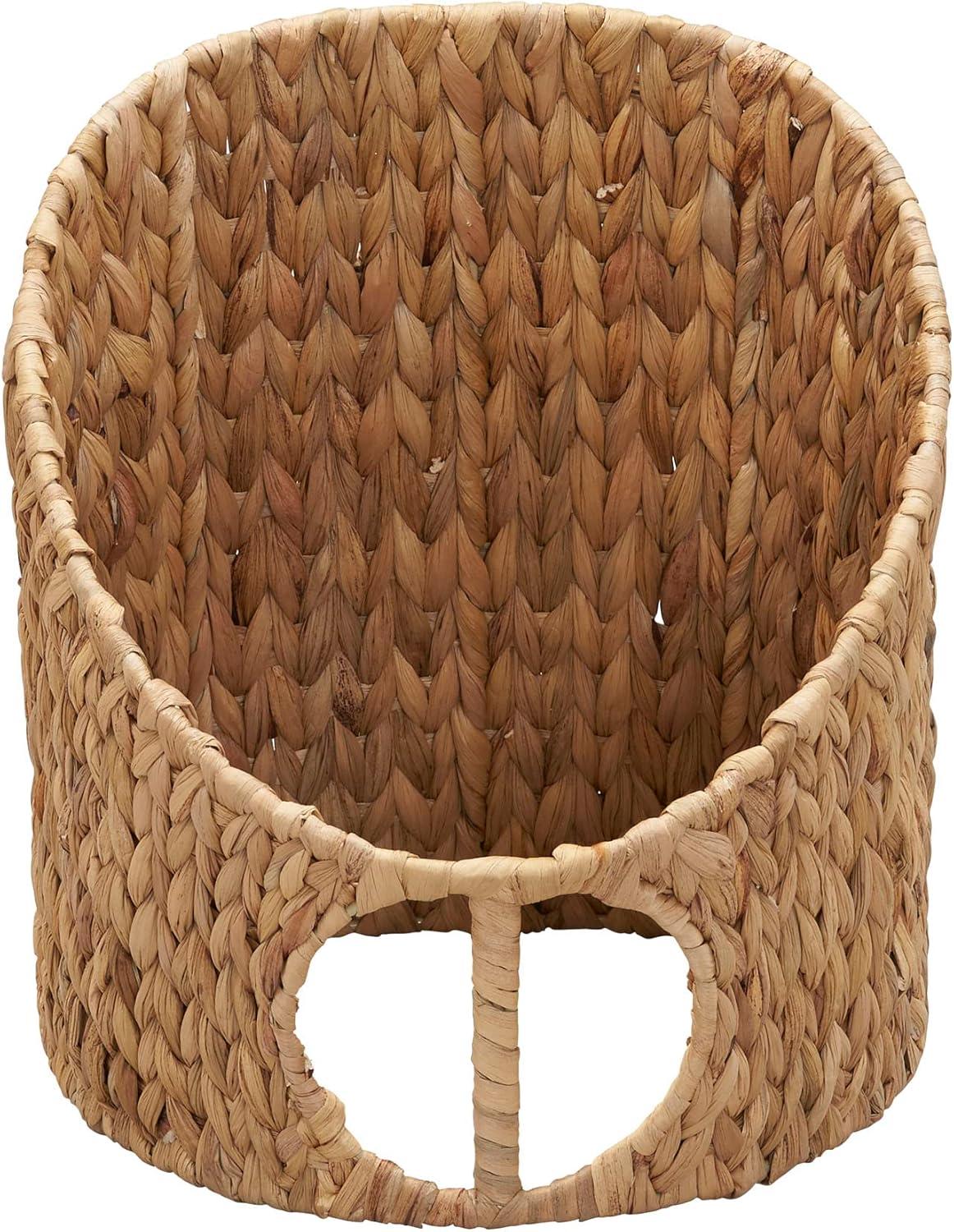 image:imageHousehold Essentials Oval Magazine Rack Stained HyacinthNatural Hyacinth