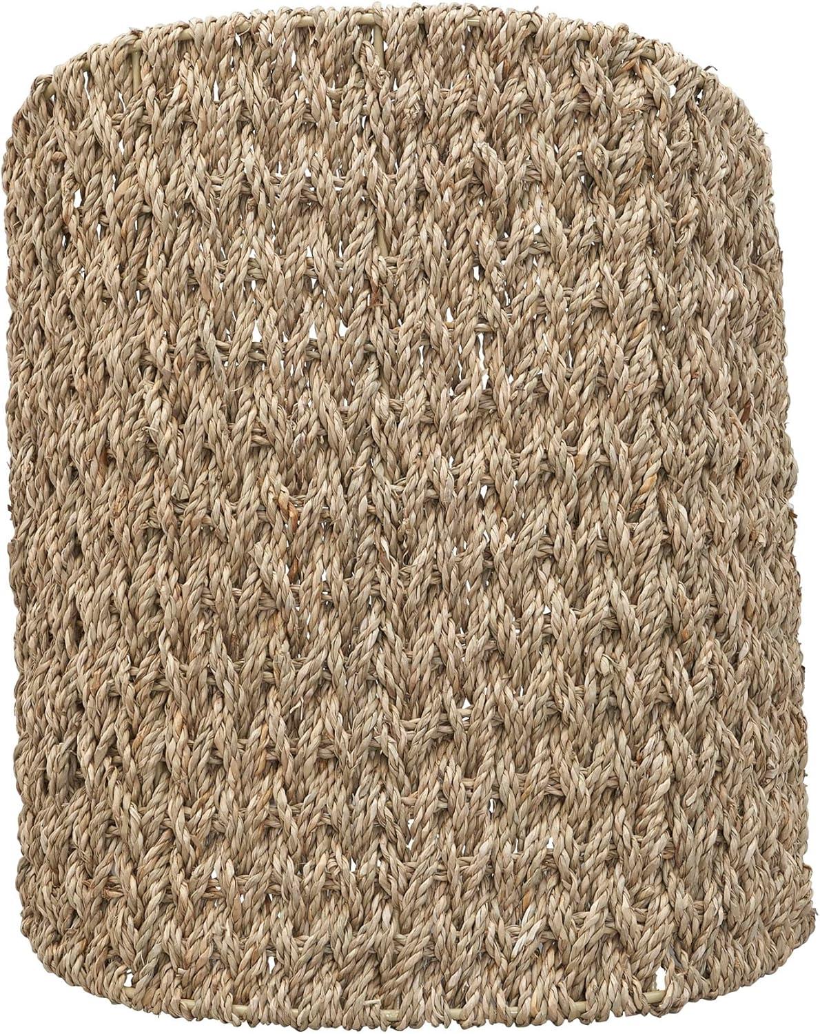 image:imageHousehold Essentials Oval Magazine Rack Stained HyacinthNatural Seagrass