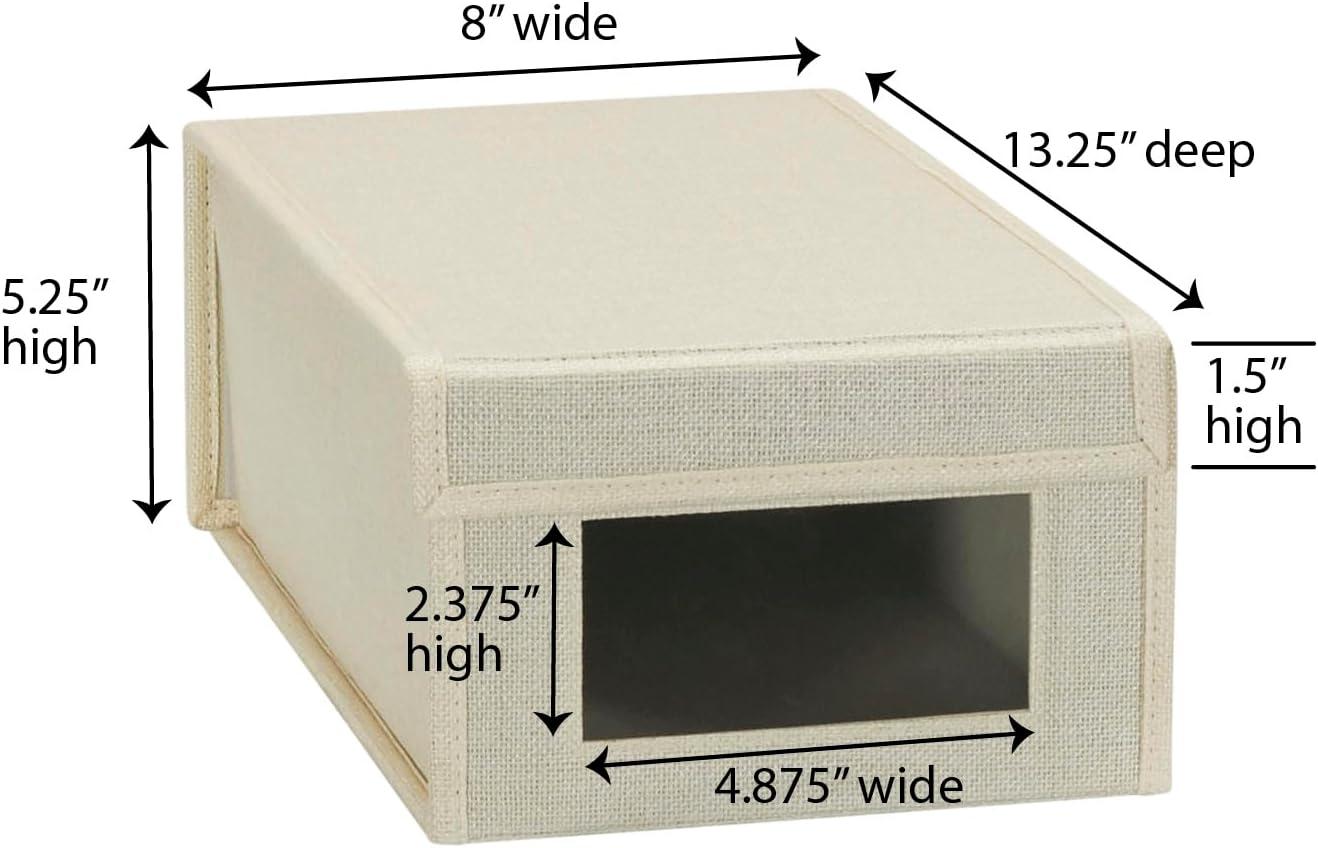 image:imageHousehold Essentials Small Drop Front Shoe Box 2 Pack Beige