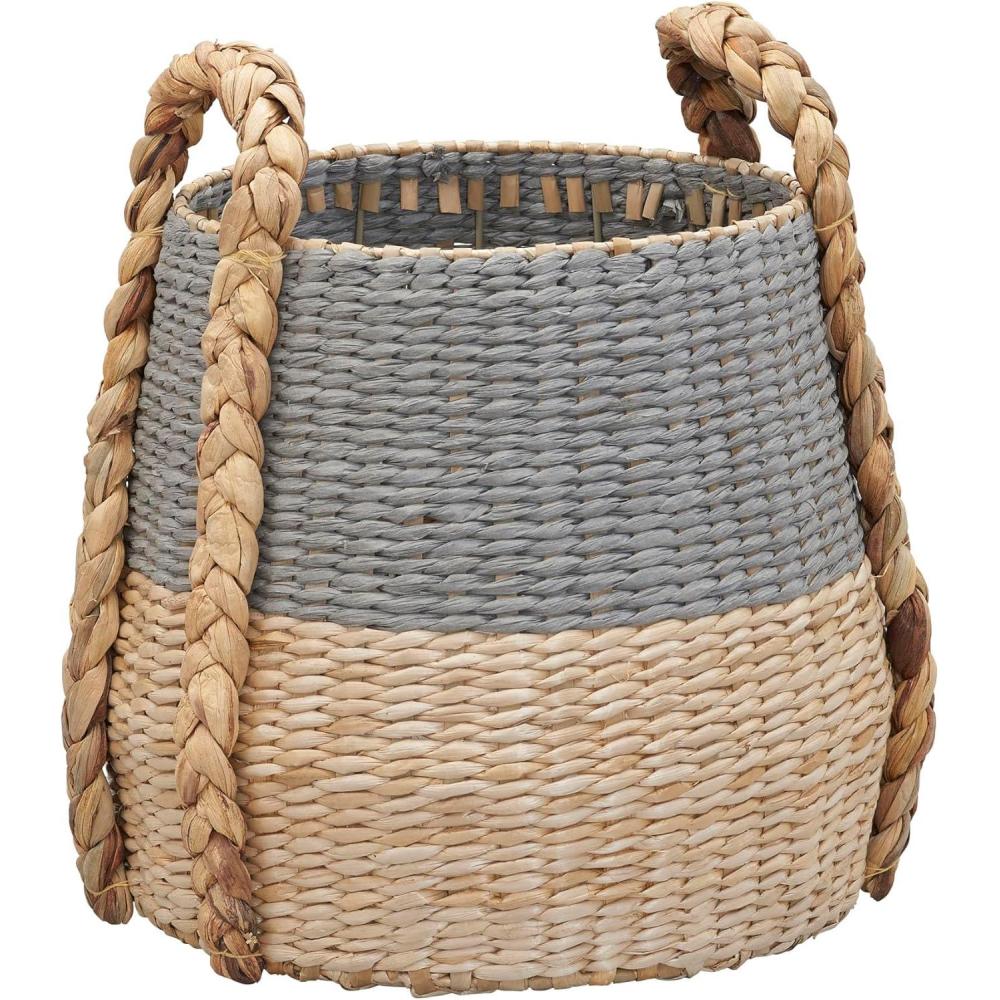 image:imageHousehold Essentials Cattail and Paper Terra Basket Natural and GrayGray
