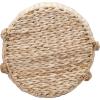 Household Essentials Cattail and Paper Terra Basket, Natural and Gray(Gray)