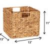 Household Essentials Foldable Wicker Storage Bin, Water Hyacinth, Sturdy Steel Frame, Handwoven and Decorative, Durable and Stylish, Space-Saving, Natural