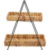Household Essentials Geometric Tray Tower with 2 Baskets