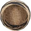 Household Essentials Large Woven Wicker Storage Basket with Handles | Black and Brown Decorative