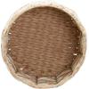Household Essentials, Natural and White Cattail and Paper Zee Basket,Natural and White