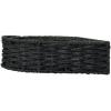 Household Essentials Nesting Paper Rope Heart Baskets, Black, Set of 3(Black)