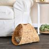 Household Essentials Oval Magazine Rack, Stained Hyacinth(Natural Hyacinth)