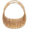 Household Essentials Oval Magazine Rack, Stained Hyacinth(Natural Hyacinth)
