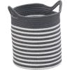Household Essentials Striped Cotton Basket Set, Set of 3