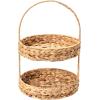 Household Essentials Water Hyacinth 2-Tier Tray, Natural
