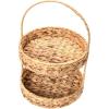 Household Essentials Water Hyacinth 2-Tier Tray, Natural
