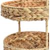 Household Essentials Water Hyacinth 2-Tier Tray, Natural