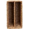 Household Essentials Wicker Magazine Rack, Handwoven Seagrass, Strong Metal Wire Frame, Built-In Handle and Divider, Lightweight, Contemporary, Great for Puzzle Books, Mail and More, Natural(Hyacinth)