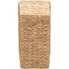 Household Essentials Wicker Magazine Rack, Handwoven Seagrass, Strong Metal Wire Frame, Built-In Handle and Divider, Lightweight, Contemporary, Great for Puzzle Books, Mail and More, Natural(Hyacinth)