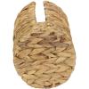 Household Essentials Wicker Toilet Paper Roll Holder, Handmade, Water Hyacinth Weave, Steel Frame, Removable Lid with Access Slot, and, Natural
