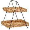 Household Essentials Geometric Tray Tower with 2 Baskets