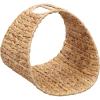 Household Essentials Oval Magazine Rack, Stained Hyacinth(Natural Hyacinth)