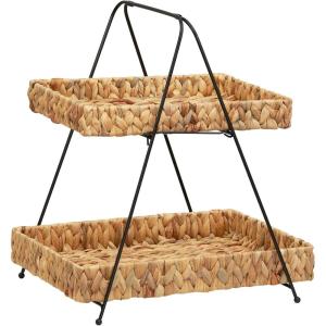 Household Essentials Geometric Tray Tower with 2 Baskets