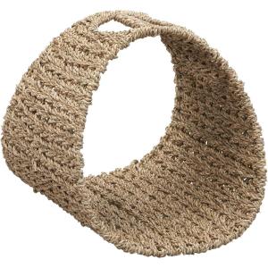 Household Essentials Oval Magazine Rack, Stained Hyacinth(Natural Seagrass)