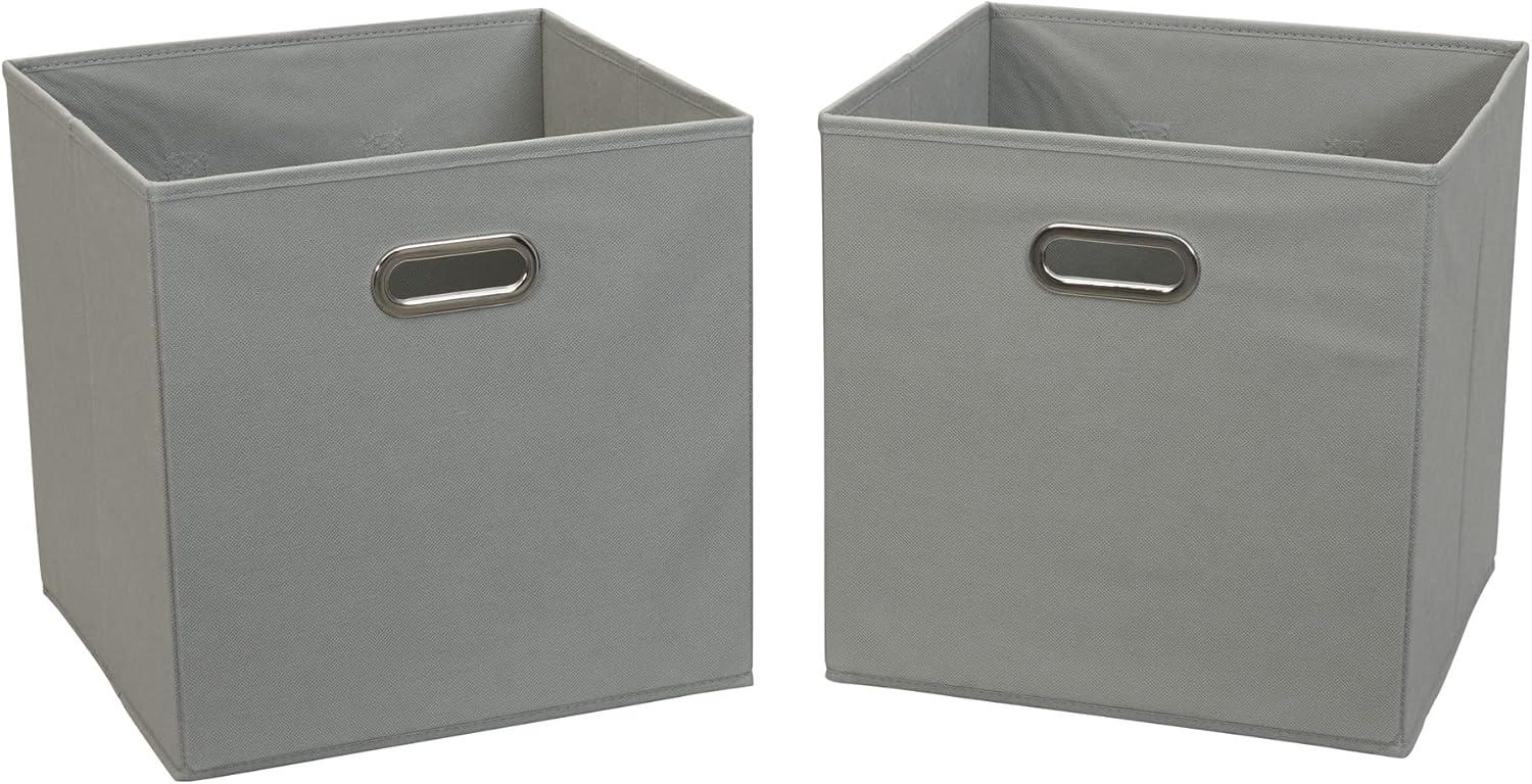 image:imageHousehold Essentials 2 Pack Open Storage Bins with Dual Handles 13 x 12 x 13 Teafog