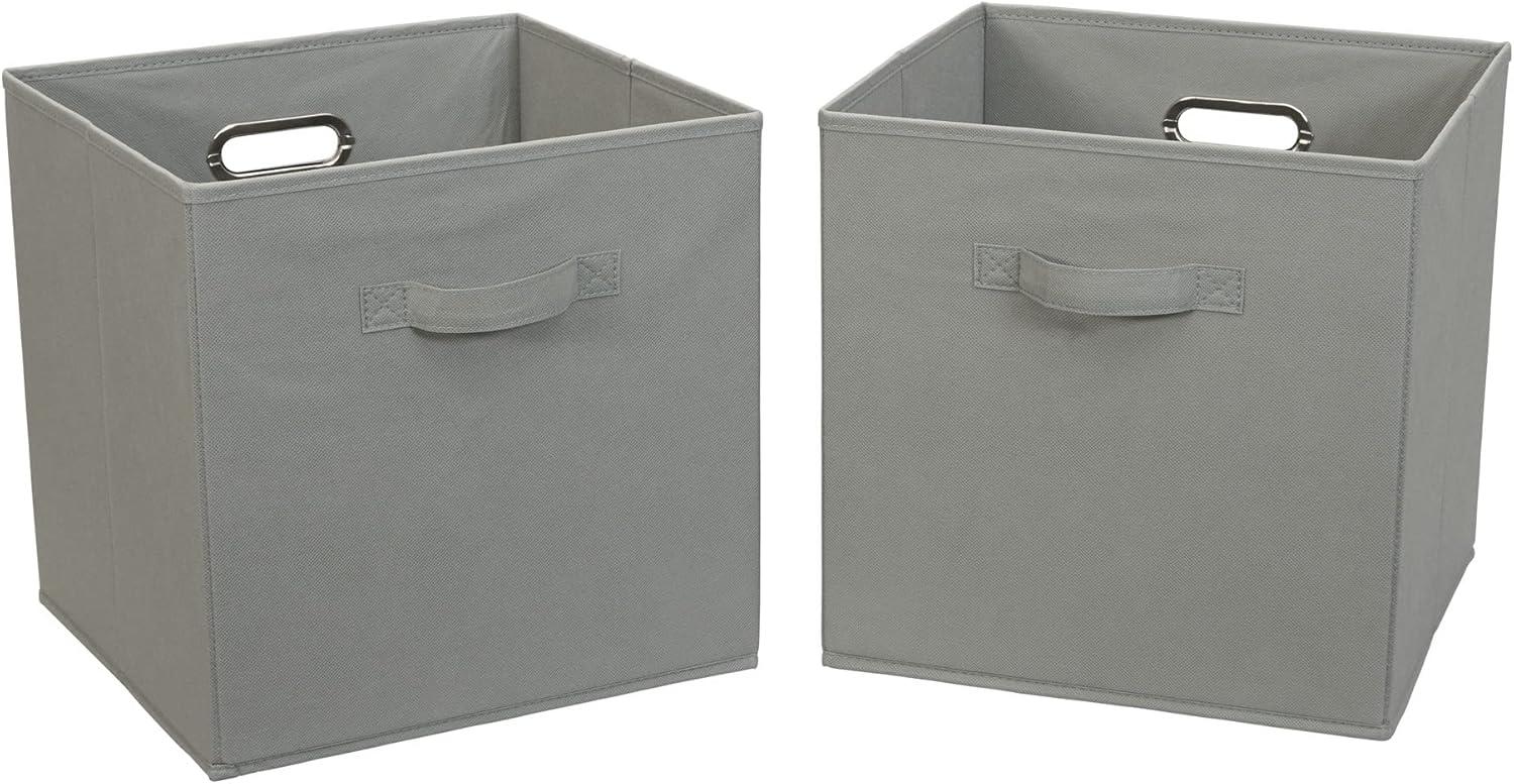 image:imageHousehold Essentials 2 Pack Open Storage Bins with Dual Handles 13 x 12 x 13 Teafog