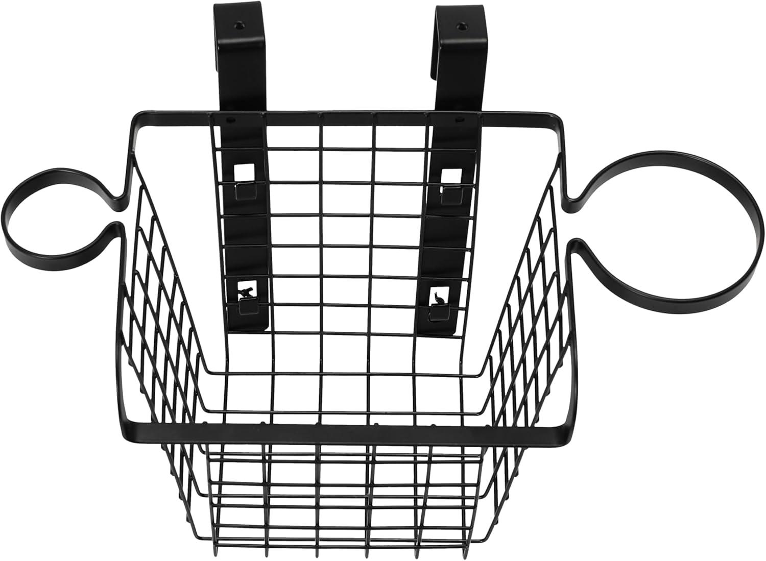 image:imageHousehold Essentials Over the Door Metal Vanity Basket BlackVanity Basket