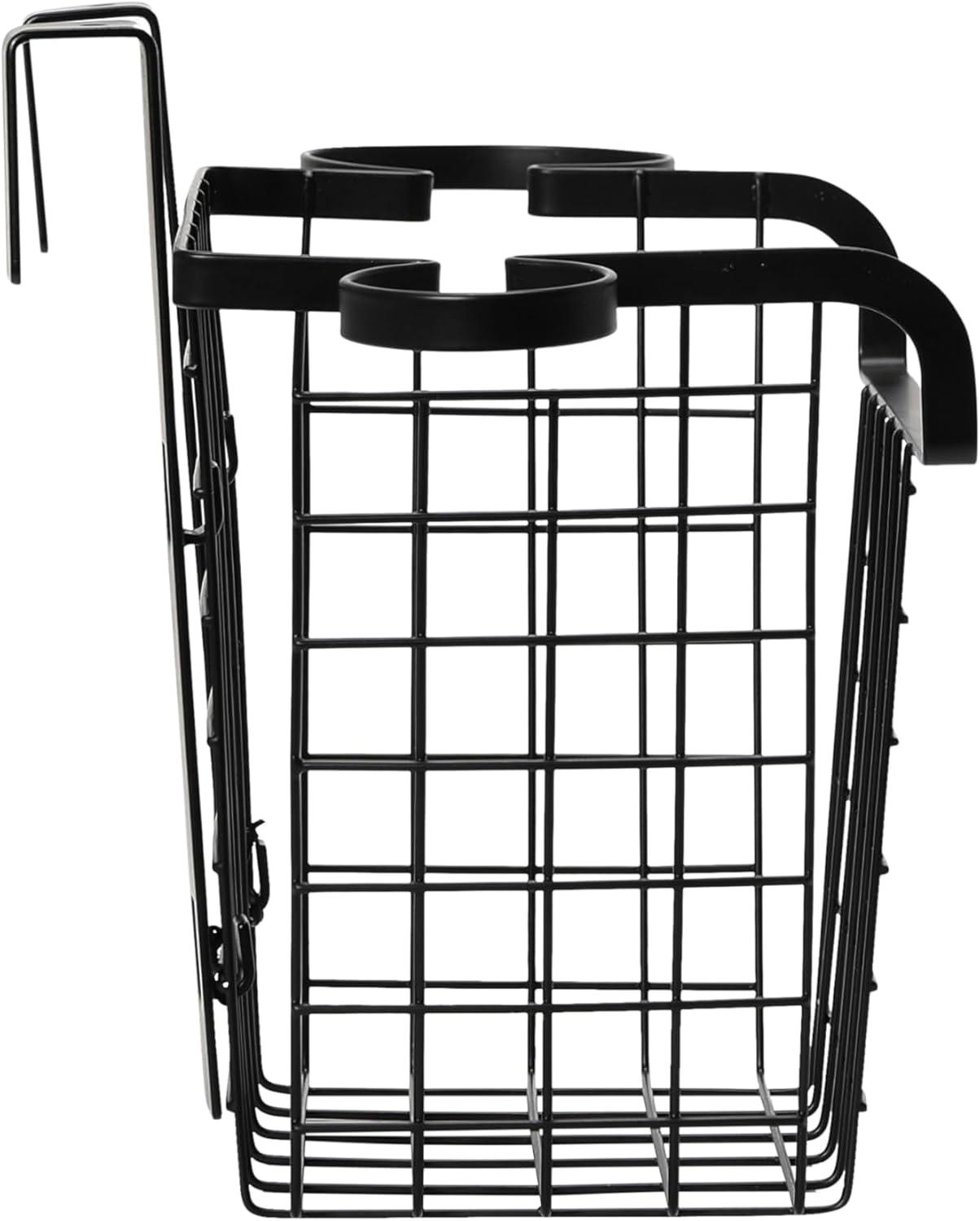 image:imageHousehold Essentials Over the Door Metal Vanity Basket BlackVanity Basket