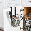 Household Essentials Over the Door Metal Vanity Basket, Black(Vanity Basket)